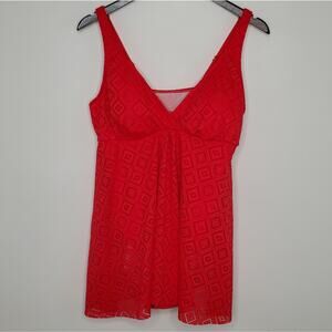 Swim Solutions Flyaway Crochet One Piece Swimsuit